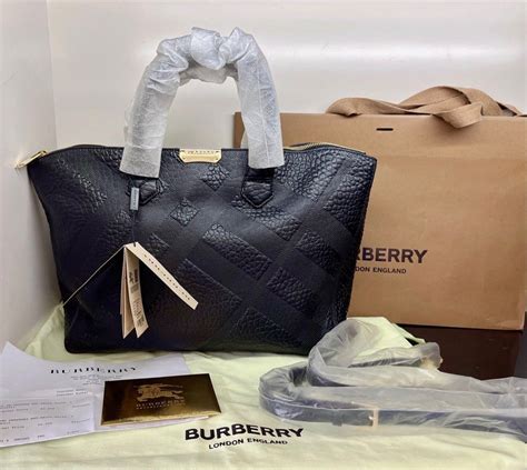 Burberry Medium Grain Check Dewsbury Tote 